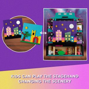 Interactive whimsical theater playset for kids, featuring vibrant scenes and imaginative storytelling opportunities.