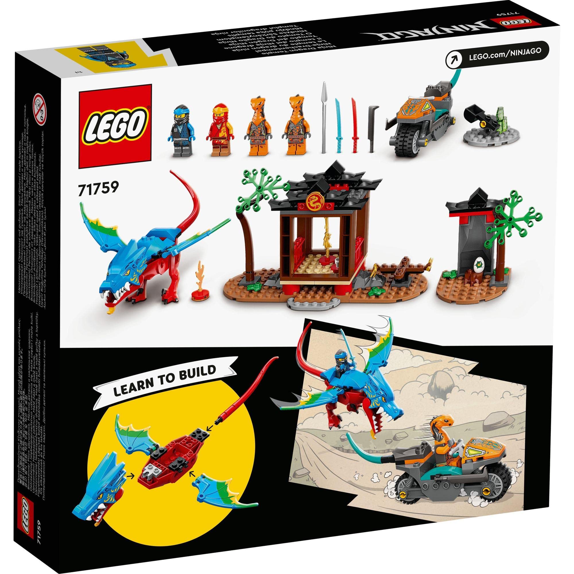LEGO Ninjago Dragon Set 71759: Vibrant dragon, adventurous minifigures, and interactive fantasy play.