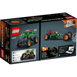 LEGO Technic 42149 Pull-Back Monster Truck set with vibrant design and interactive features.
