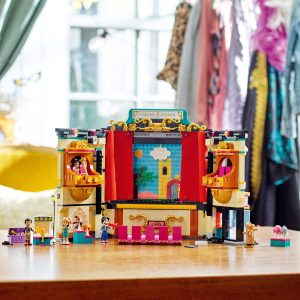 Whimsical LEGO theater set showcasing vibrant performances and creative storytelling with colorful figures.