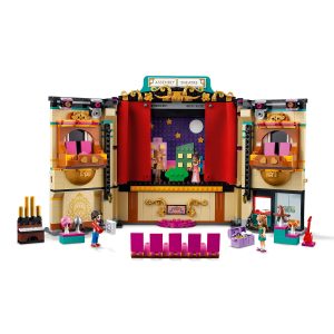 Colorful theater playset inspires imaginative performances with detailed scenery and interactive seating.