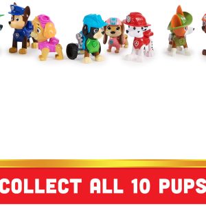 Vibrant toy dog figurines from popular childrens show, perfect for imaginative play and collection.