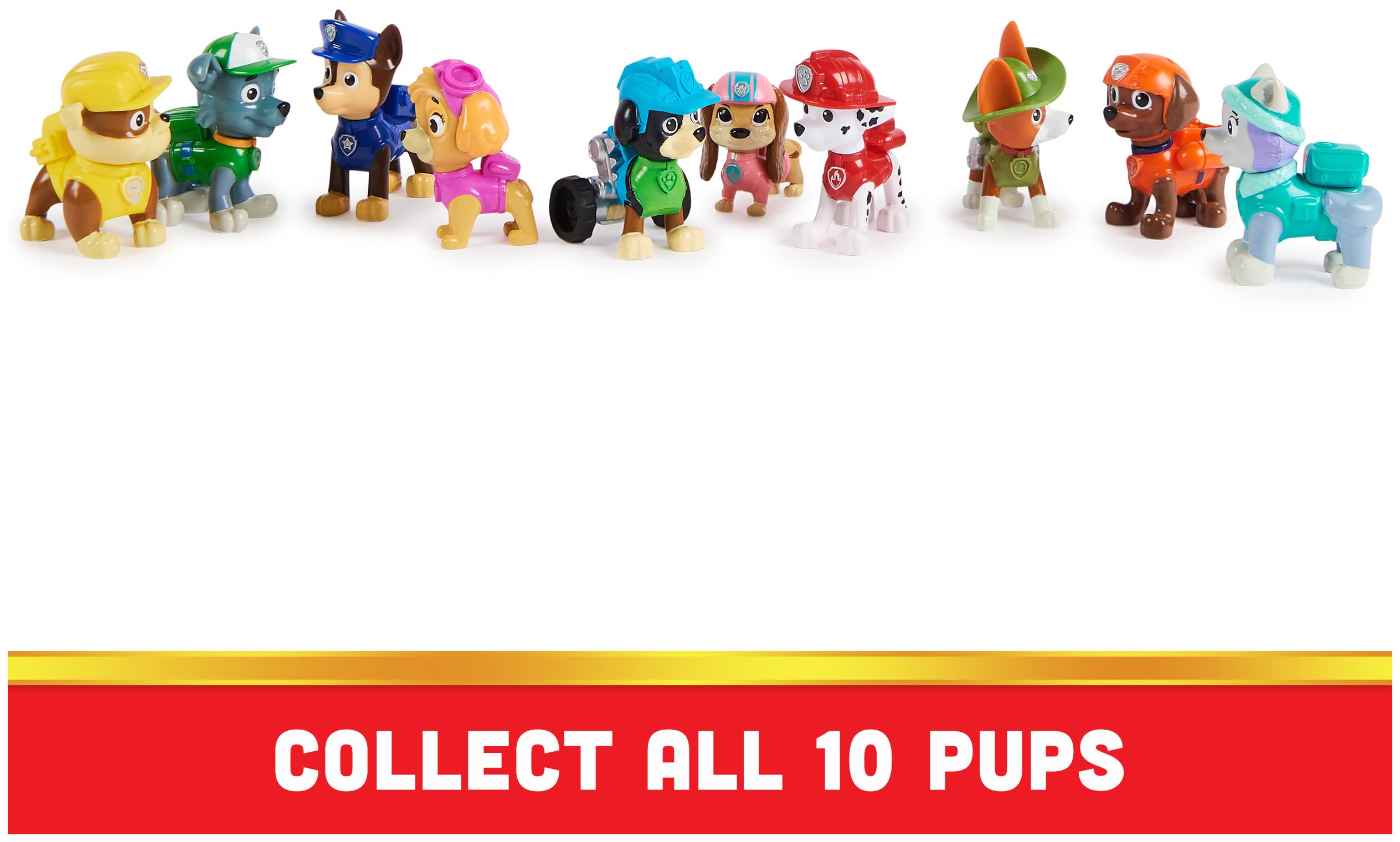 Vibrant toy dog figurines from popular childrens show, perfect for imaginative play and collection.