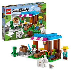 LEGO Minecraft Market Stall Adventure Set with mini-figures and colorful accessories for imaginative play.