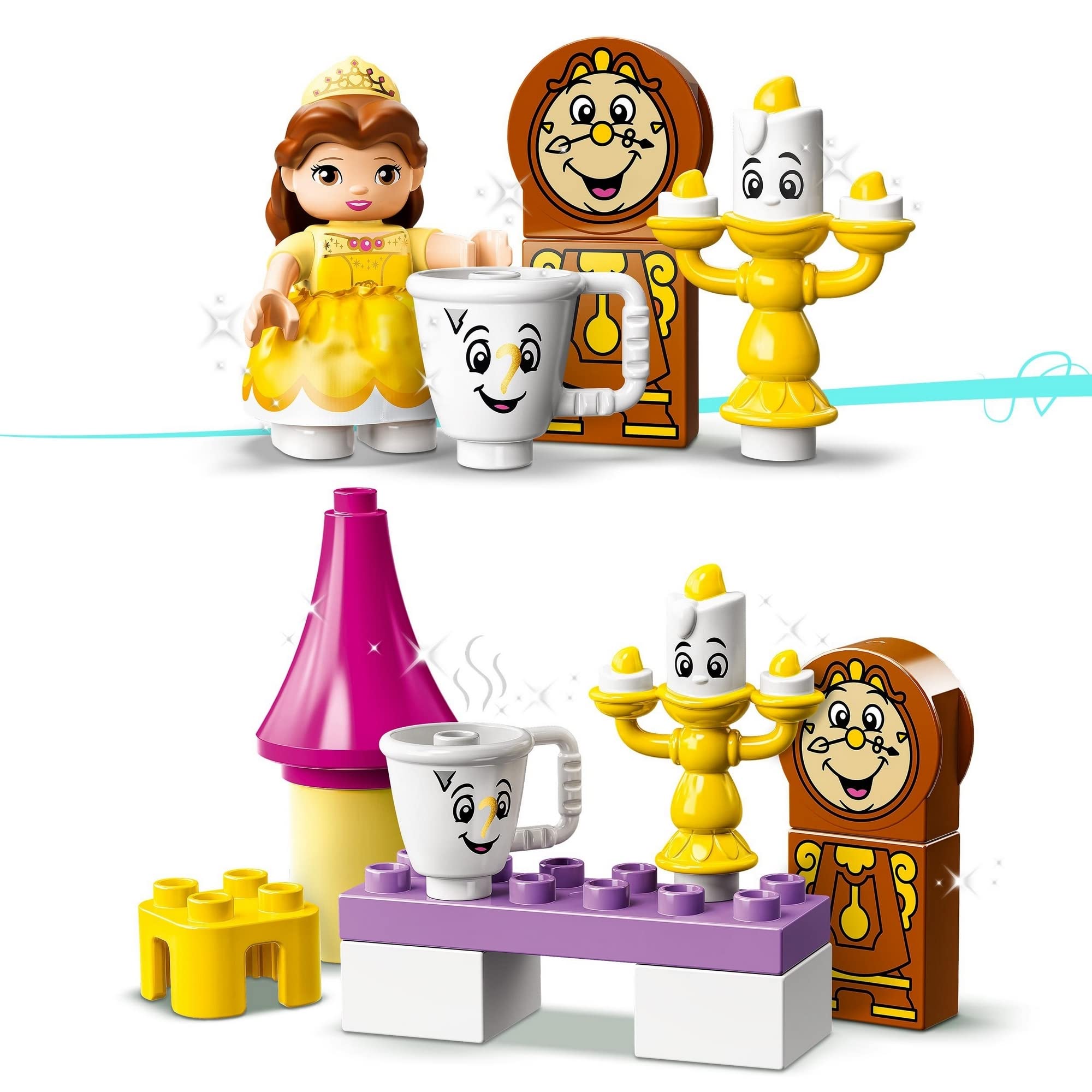 Charming princess tea party set with whimsical characters, perfect for imaginative storytelling and play.
