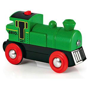 Colorful BRIO wooden toy train for kids, designed for imaginative play and exploration.