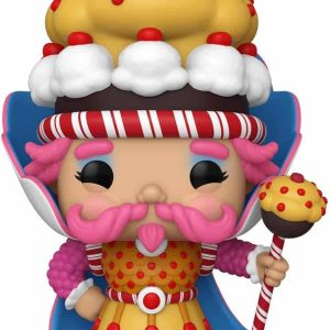Whimsical Confectionery King Funko Pop! figure with lollipop scepter and cupcake crown.
