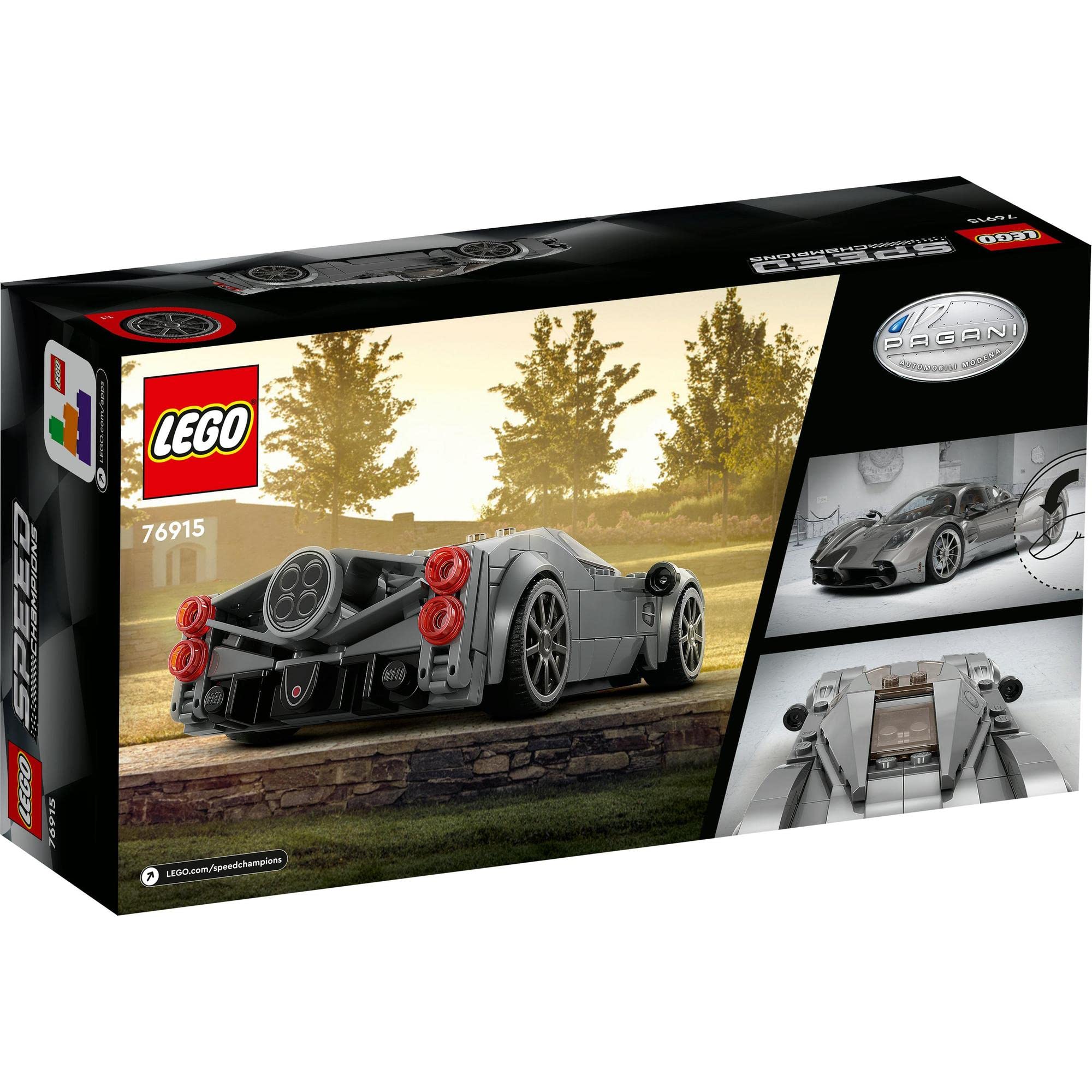 LEGO Speed Champions 76915 sports car set box art: sleek design, exciting details, and brand authenticity.