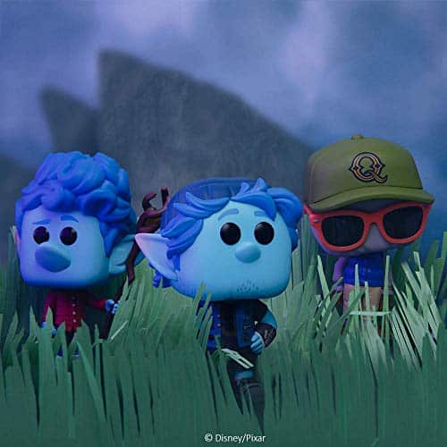 Colorful toy-like characters in a magical landscape, ready for an exciting adventure.