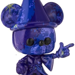 Whimsical wizard mouse figurine with glossy finish, oversized hat, and sparkling star details.