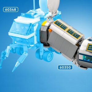 Futuristic LEGO command center and transport pod set for imaginative adventures.