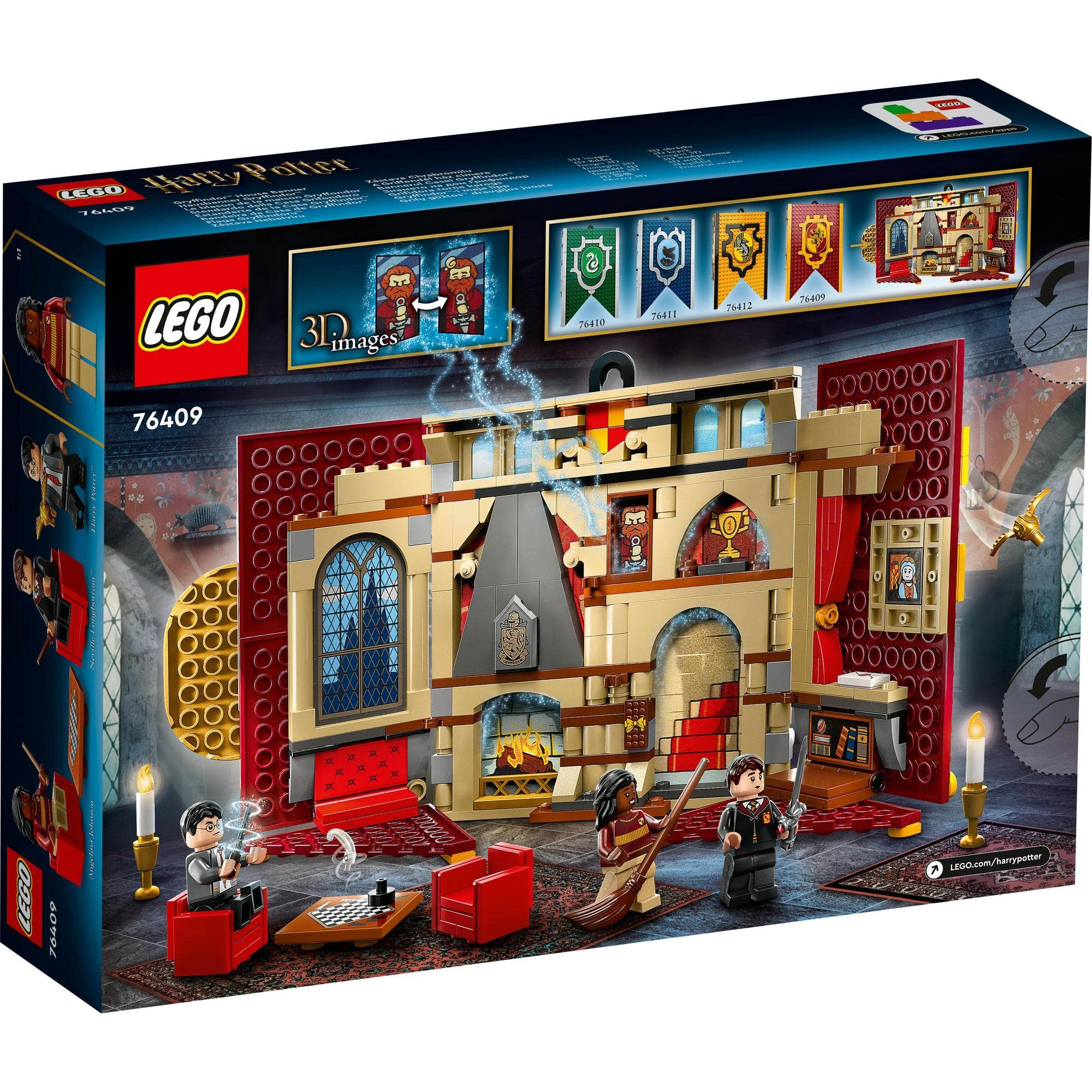 Hogwarts LEGO Set 76409: Enchanting multi-level scene with characters and magical details.