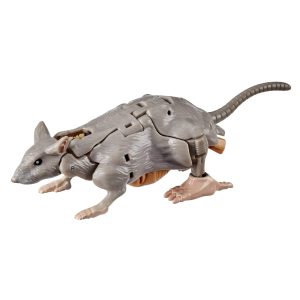 Intricately designed robotic rat figure with articulated joints, realistic texture, and expressive features.