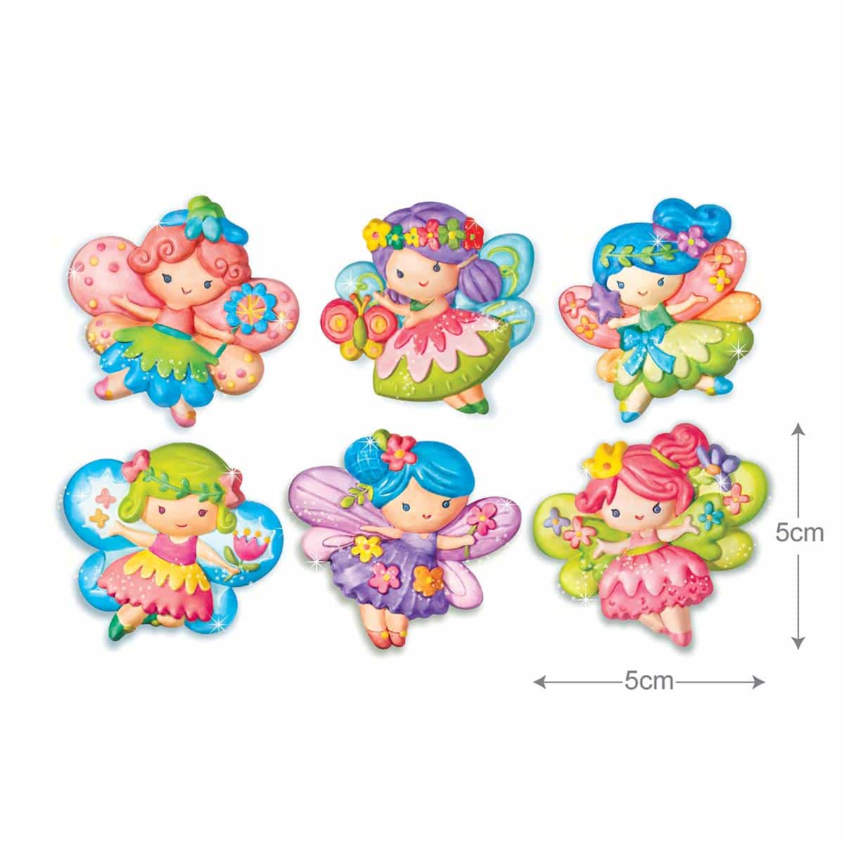 Vibrant fairy illustrations with unique designs, perfect for magical decor and childrens themes.