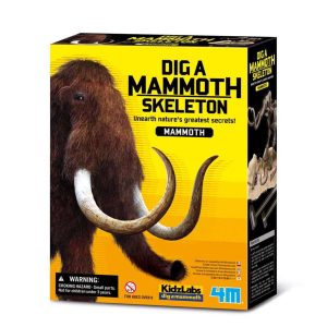 Exciting childrens toy to unearth a woolly mammoth skeleton and explore prehistoric adventures.