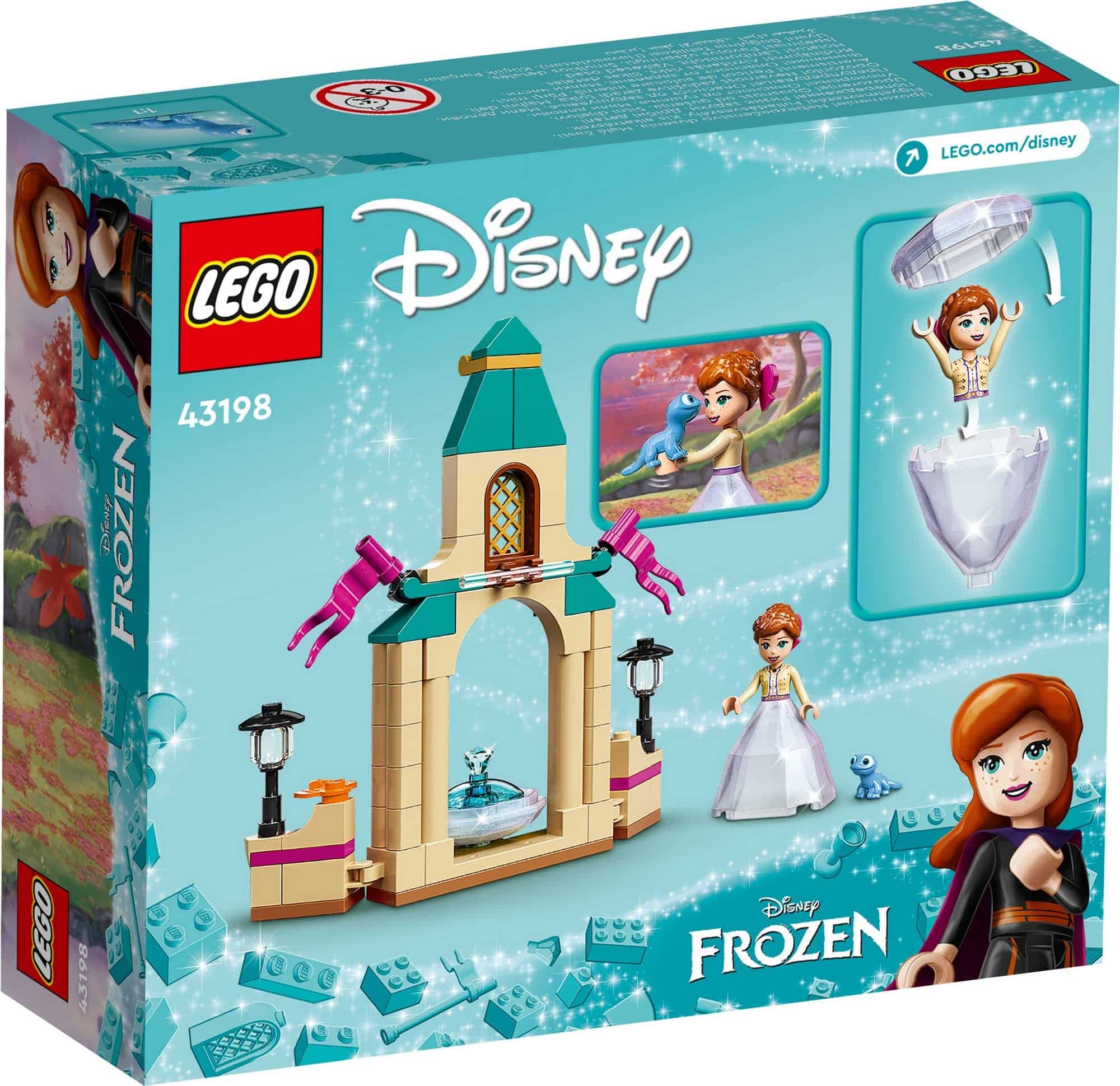 Disney Frozen LEGO Set 43198 featuring Elsa for creative play in magical Arendelle adventures.
