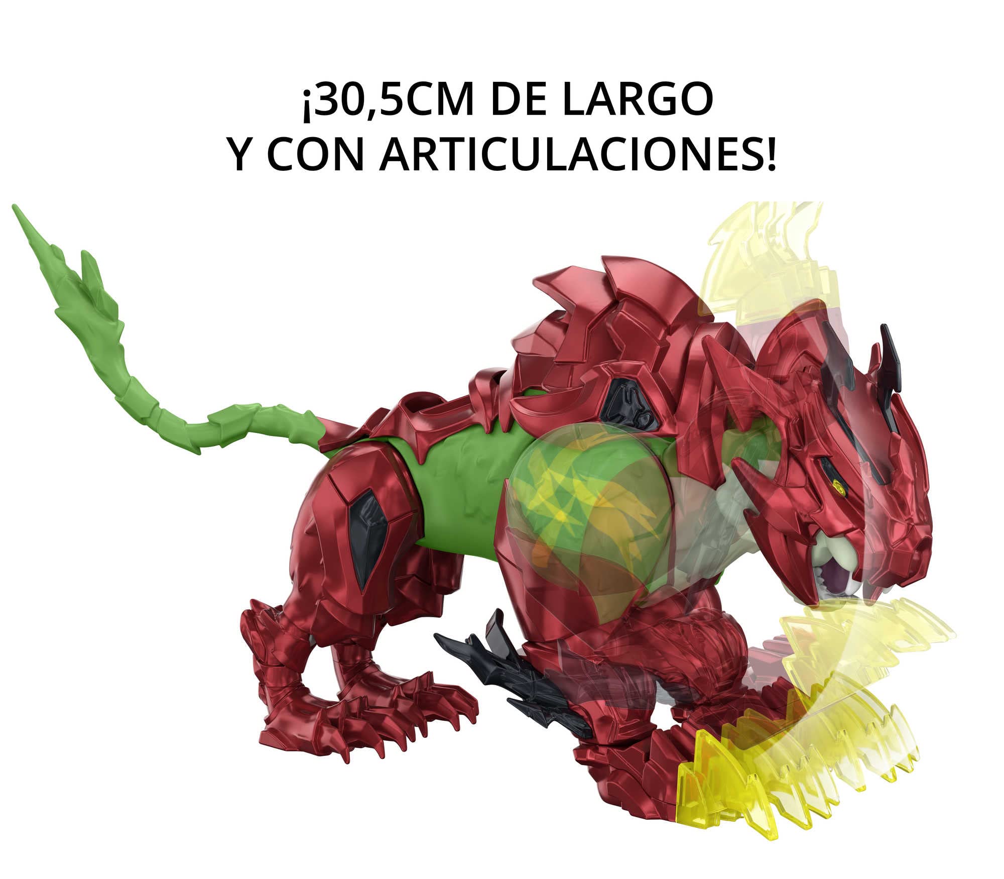 Articulated red fantasy creature toy, 30.5 cm, perfect for imaginative play and collectors.