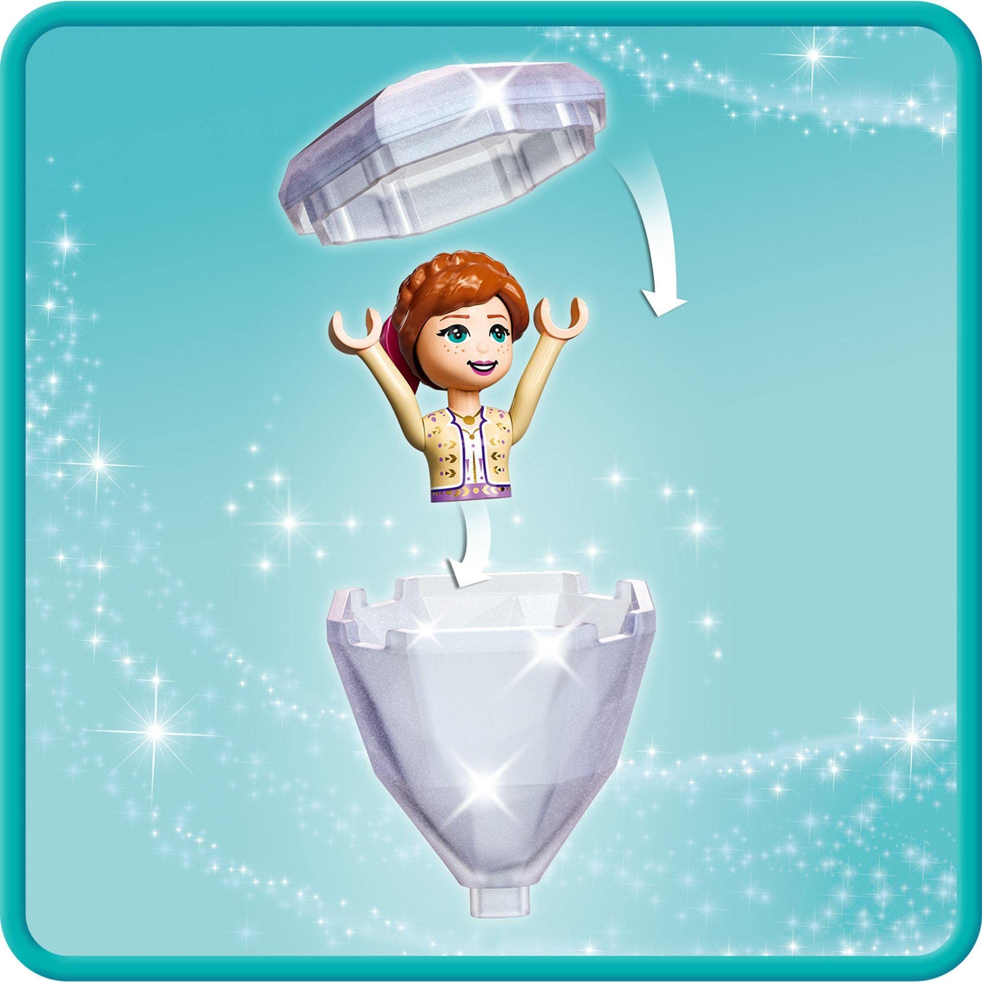 Joyful character bursts from a sparkling gem, radiating playfulness and imagination against a turquoise backdrop.