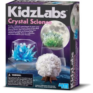 KidzLabs Crystal Science Kit: Explore crystal growth with fun experiments and safe learning for kids.