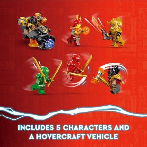 LEGO Adventure Set with 5 characters and hovercraft for imaginative action and teamwork fun.