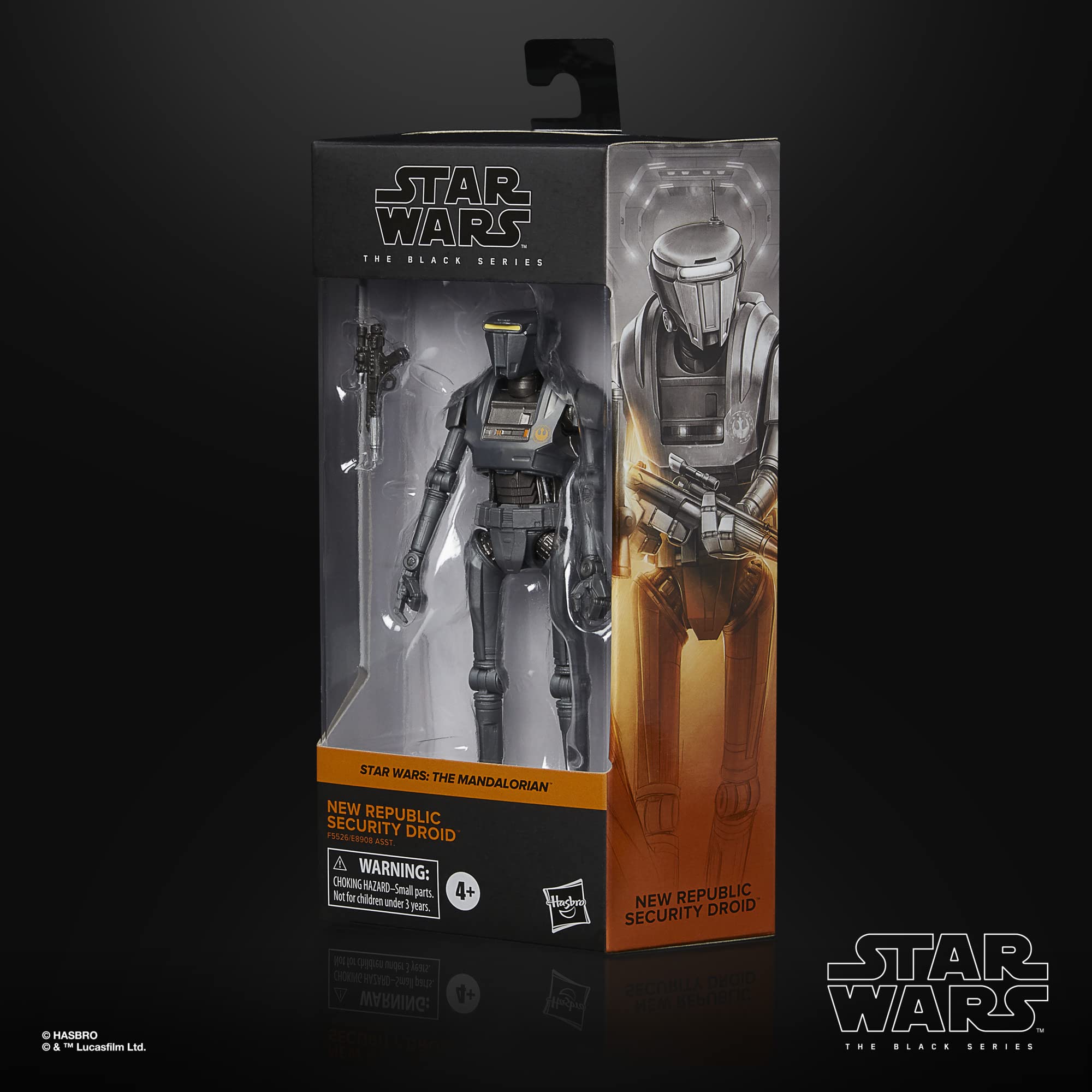 Mandalorian Super Commando action figure in sleek packaging, perfect for Star Wars collectors.