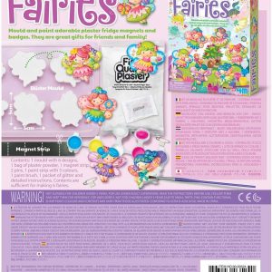 Vibrant Mould and Paint Fairy Crafts Kit for Kids with flexible molds and glittery decorations.