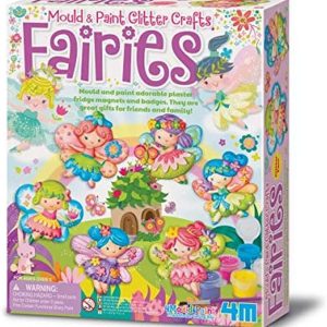 Create sparkly fairy figures with the Mould and Paint Glitter Fairies Craft Kit.