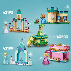 Vibrant LEGO princess sets inspire imaginative play with whimsical scenes and colorful designs.