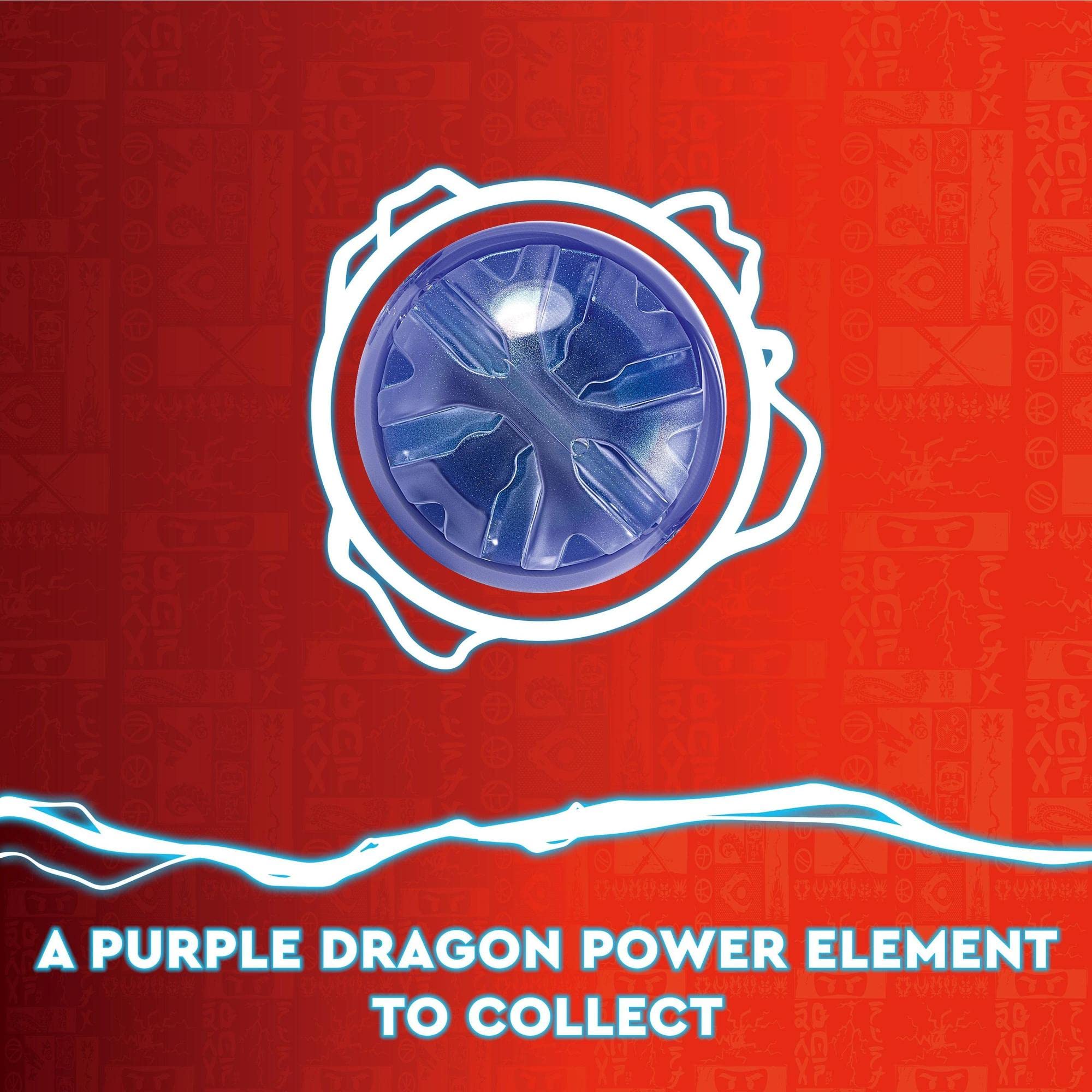 Vibrant purple dragon power element for collection in an exciting adventure game.