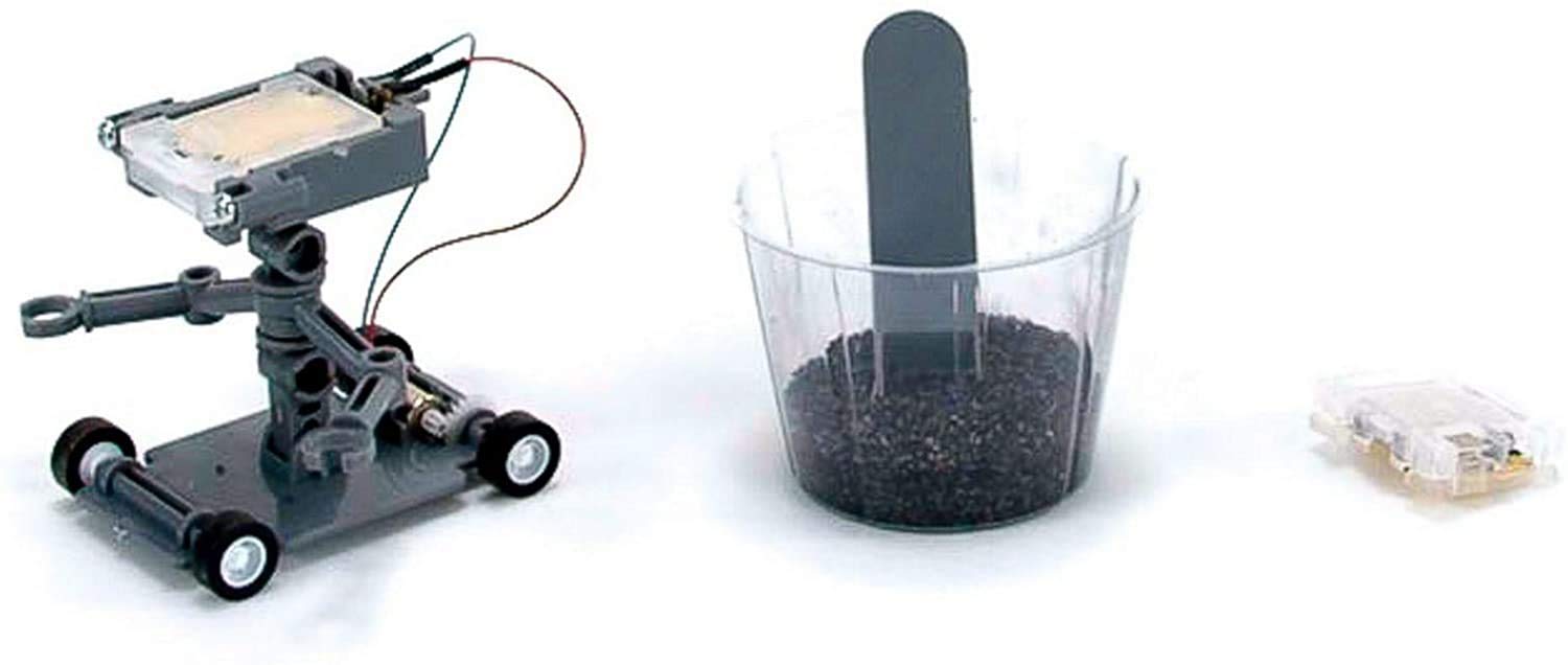 Robotic device and soil container for innovative environmental and agricultural research experiments.