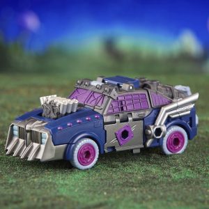 Rugged transformer toy vehicle in blue and purple, perfect for adventure-themed play.