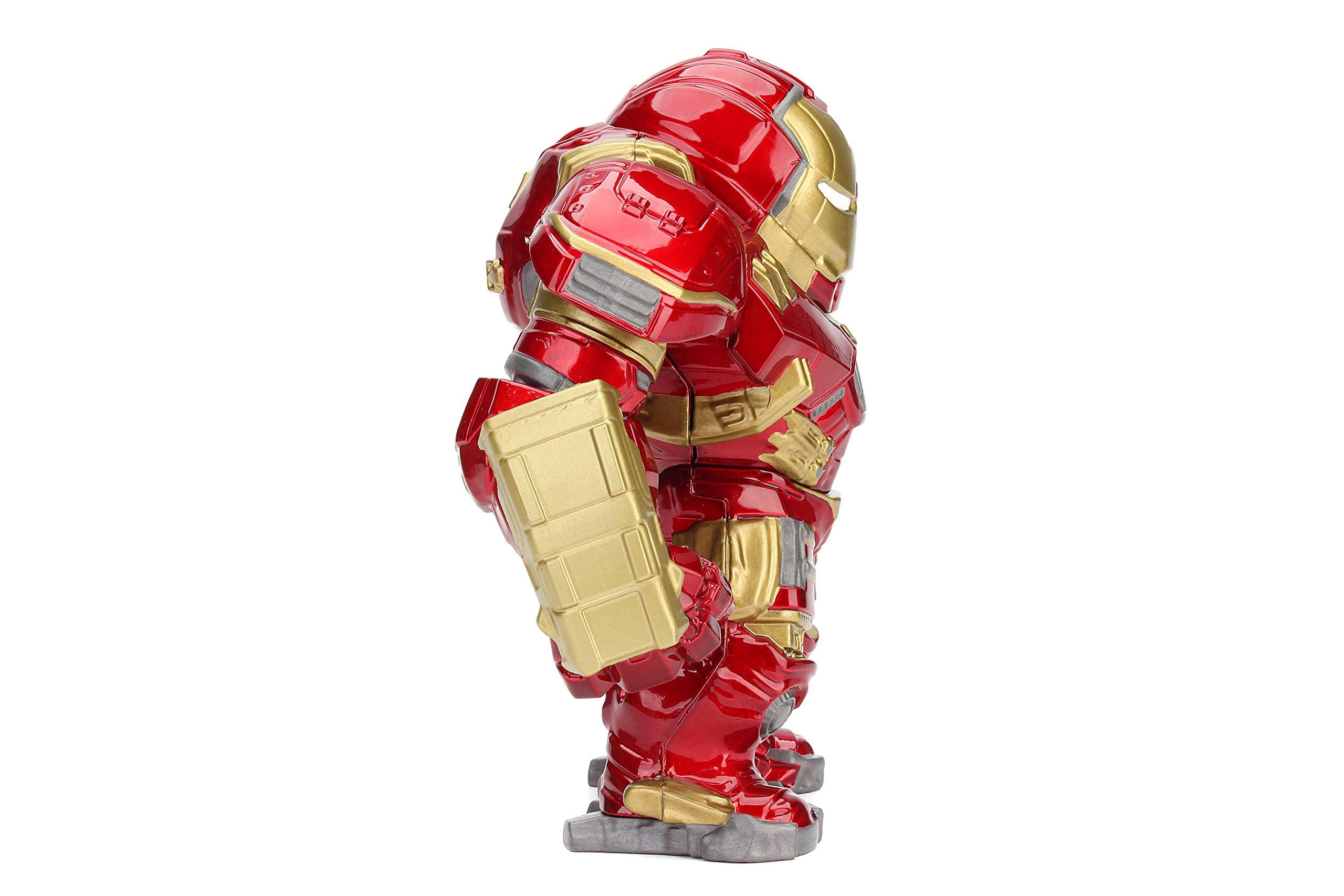 Stunning red and gold armored figurine, exuding action readiness and intricate craftsmanship.