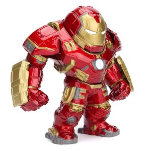 Dynamic Iron Man action figure in vibrant red and gold armor, showcasing strength and detail.