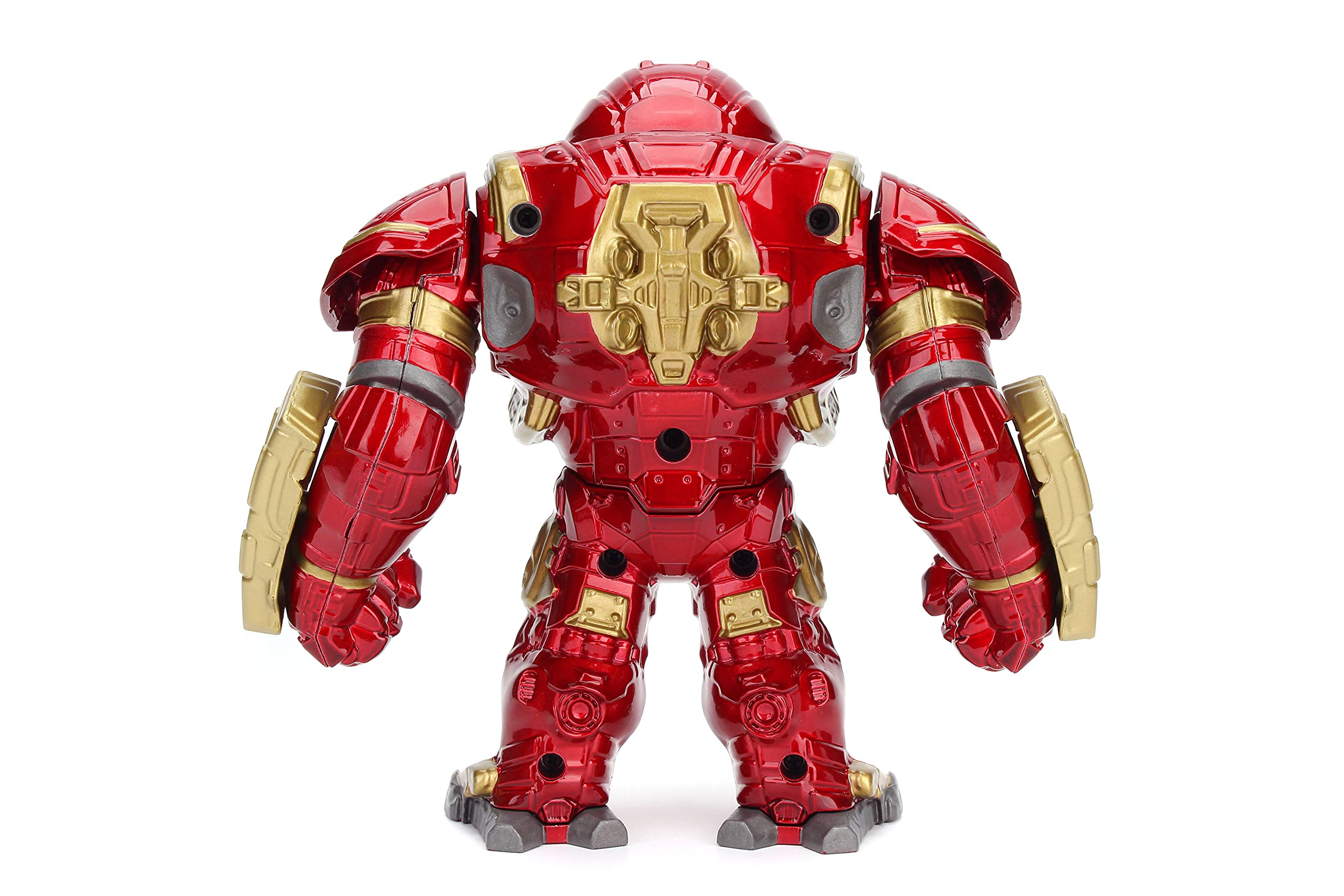 Intricately designed red and gold superhero action figure, perfect for collectors and fans.