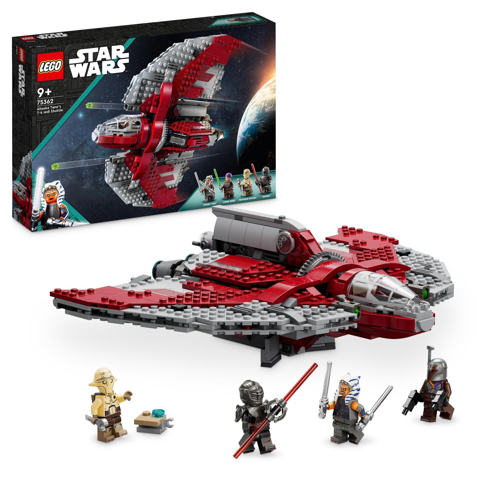 LEGO Star Wars starship set with iconic Jedi and minifigures for creative play.