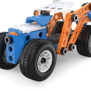 Vibrant modular vehicle kit promoting creative engineering and hands-on learning for kids.