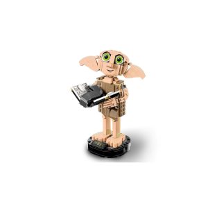 Whimsical wizard figure with vibrant green eyes, oversized ears, and an artifact, perfect for collectors.