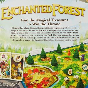 Vibrant Enchanted Forest board game: embark on a magical treasure hunt adventure!
