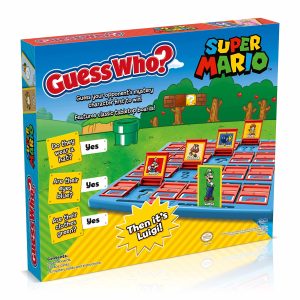 Super Mario Guess Who? board game with colorful design and engaging character guessing questions.