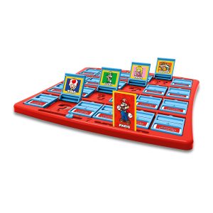 Family-friendly Mario guessing game board featuring vibrant character cards for engaging fun.