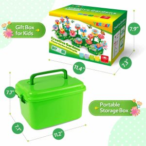Colorful garden play set in a vibrant gift box with practical storage for creative kids.