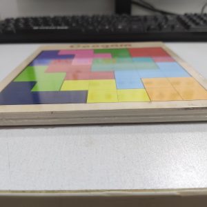 Vibrant geometric puzzle pieces enhance creativity and problem-solving in any workspace setting.