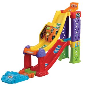 Vibrant childrens slide playset with interactive features, encouraging imaginative play and physical activity.