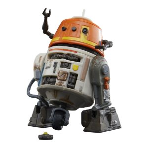 Charming orange-headed droid with a robust body, expressive eyes, and a friendly waving pose.