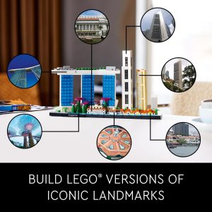 LEGO® set featuring iconic global landmarks, inspiring creativity and exploration in architecture.