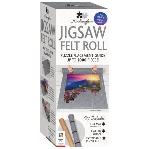 Jigsaw puzzle felt roll packaging featuring vibrant design and easy organization for enthusiasts.