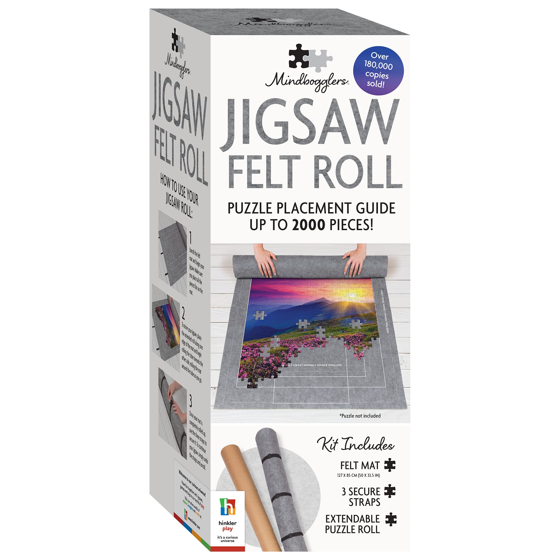 Jigsaw puzzle felt roll packaging featuring vibrant design and easy organization for enthusiasts.