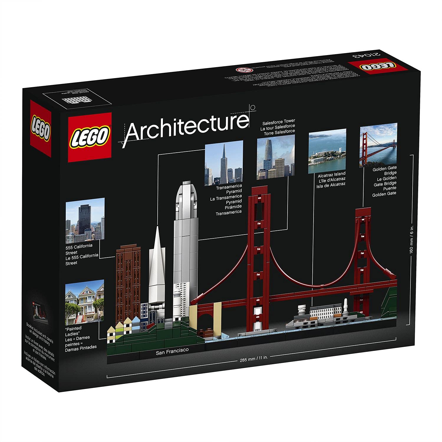 LEGO San Francisco set: build iconic landmarks like the Golden Gate Bridge and Salesforce Tower.