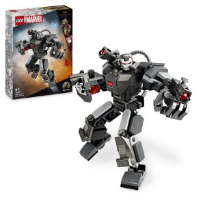 Marvel LEGO robot figure set: sleek design, articulated arms, vibrant details, perfect for young builders.