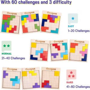 Colorful puzzle game with 60 engaging challenges across three difficulty levels: Easy, Normal, Hard.